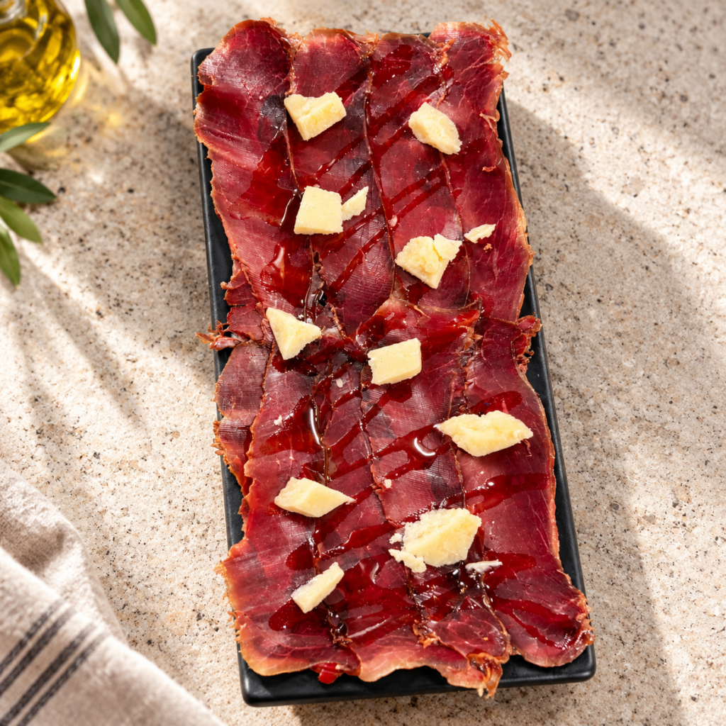 Cecina con queso Parmesano Cecina con parmesano Pizzeria La Nonna