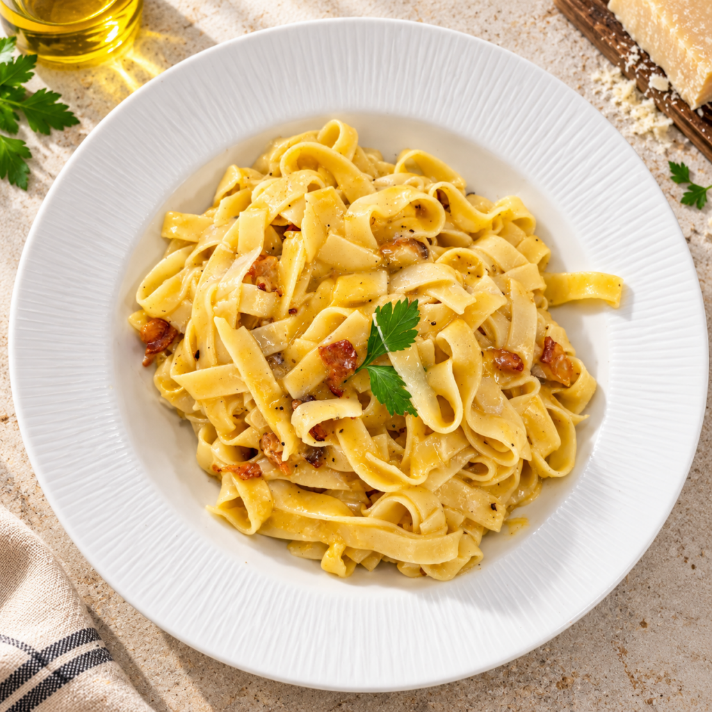 Pasta Carbonara tradicional Pasta carbonara tradicional Pizzeria La Nonna
