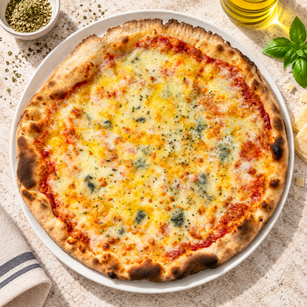 Pizza Cuatro quesos Pizza cuatro quesos Pizzeria La Nonna