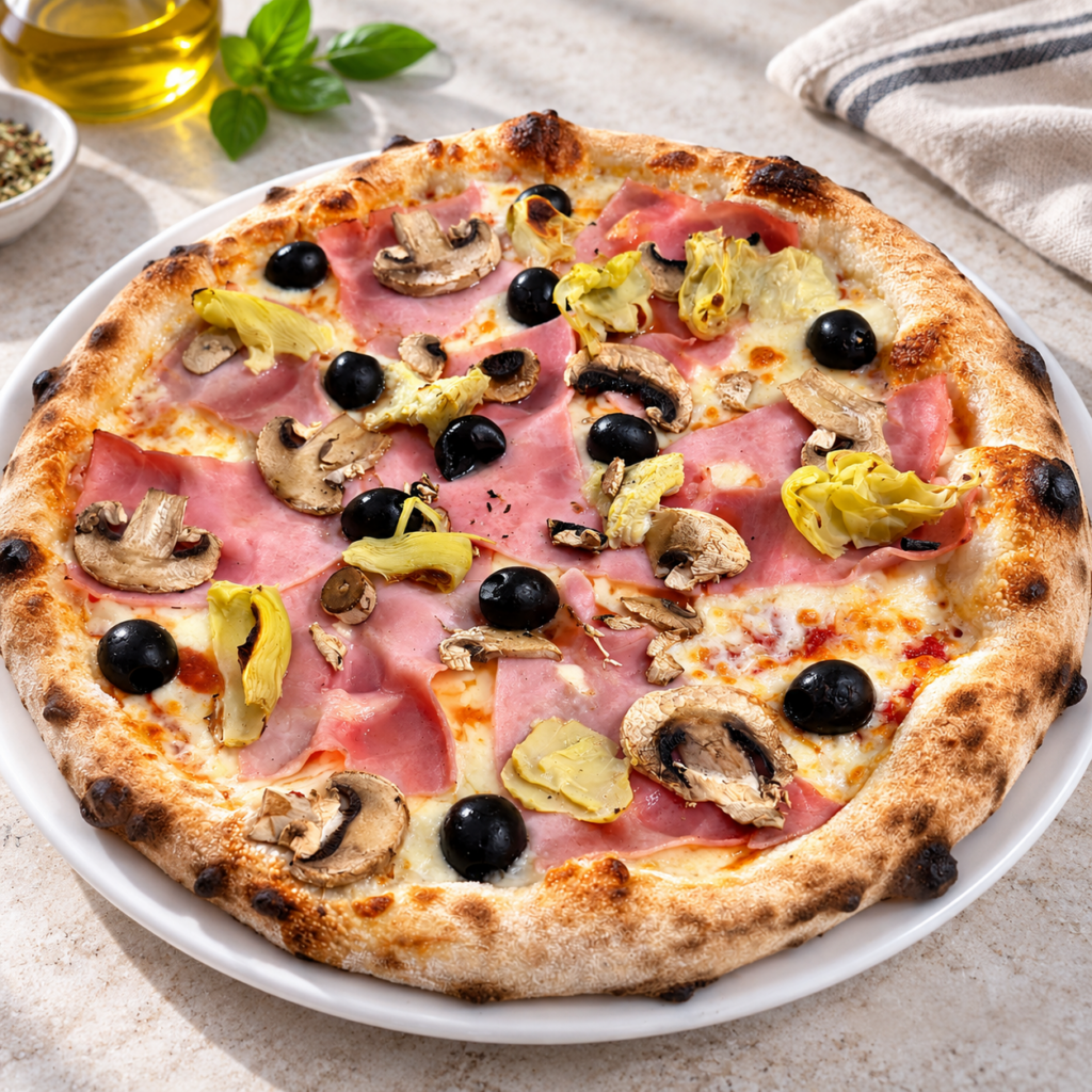 Pizza Cuatro estaciones Pizza cuatro estaciones Pizzeria La Nonna