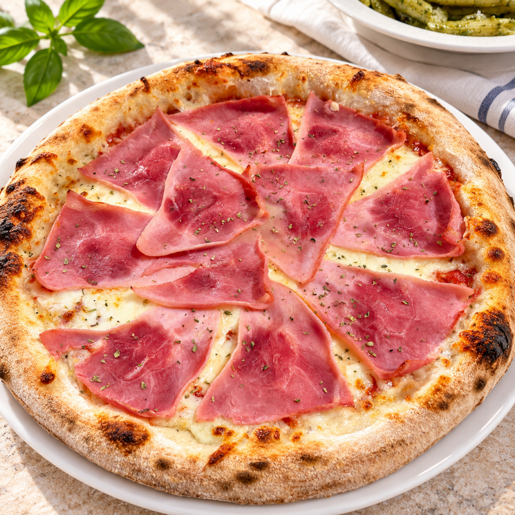 Pizza Proscuito Pizza procuito Pizzeria La Nonna