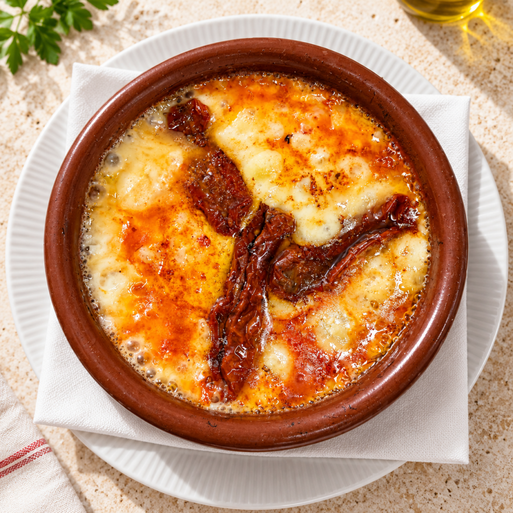 Provolone al horno Provolone al horno Pizzeria La Nonna